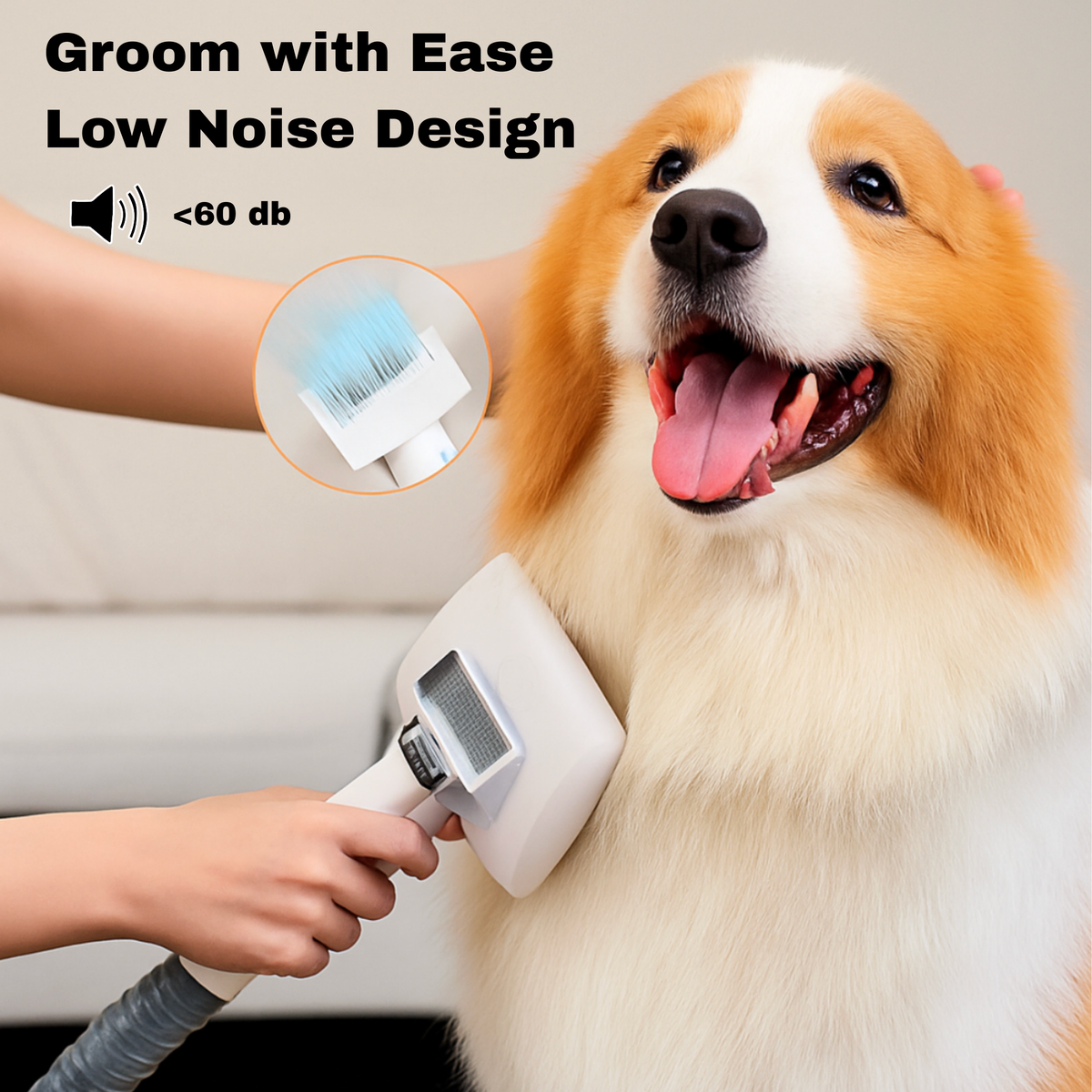 Dr. Milou CalmCare™ Cordless Pet Grooming Vacuum Kit