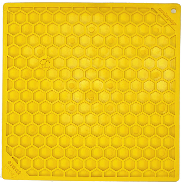 Honeycomb eMat - Enrichment Lick Mat for Dogs and Cats | eMat Enrichment Toy for Anxiety Relief | SodaPup