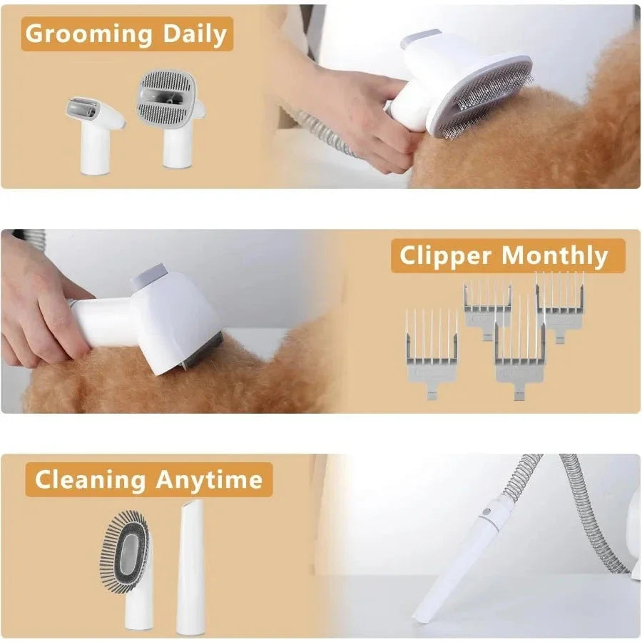V.I.P. 5-in-1 Pet Grooming Vacuum Kit